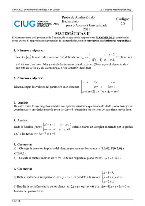 Abau Matem Ticas Galicia Ex Menes Y Soluciones