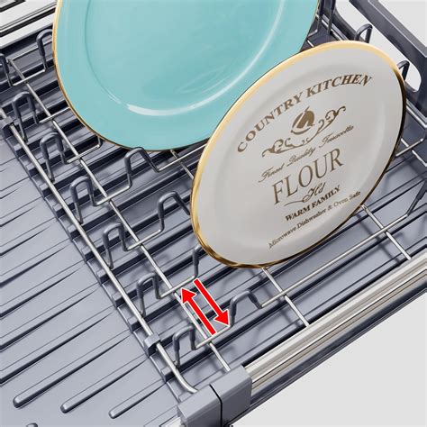 Estante Para Secar Platos Escurridor De Platos De Cocina Expandible 132