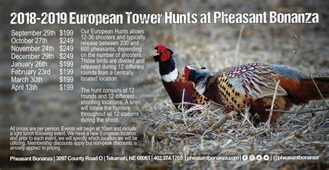 Pheasant Bonanza | Hunt Club & Kennel