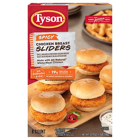 Tyson Sliders Chicken Breast Spicy 8 Ea Meat Edwards Food Giant