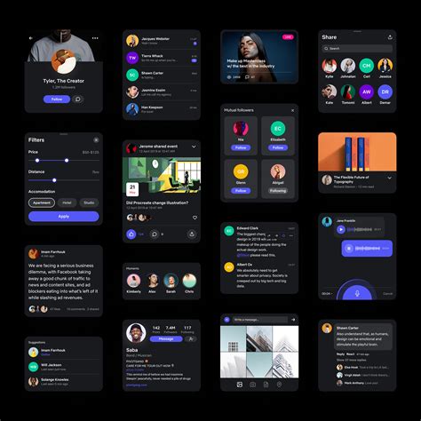 Social Ui Kit For Figma On Behance