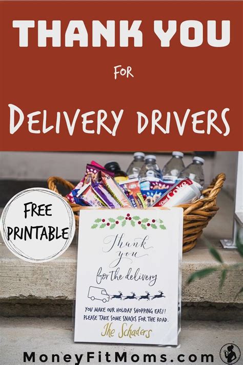 Thank You Delivery Drivers Printable Free Johnson Saavedra