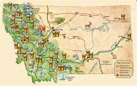 The Montana Brewers Association Trail Map Montana Brewers Association