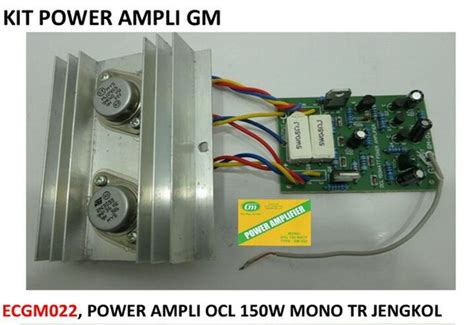 Jual Kit Power Ampli Ocl Mono 150watt Transistor Jengkol Mantap By