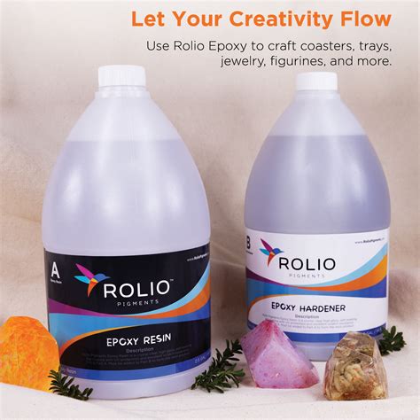 2-Gallon Epoxy Resin & 24-Color Mica Powder Bundle | Rolio Pigments
