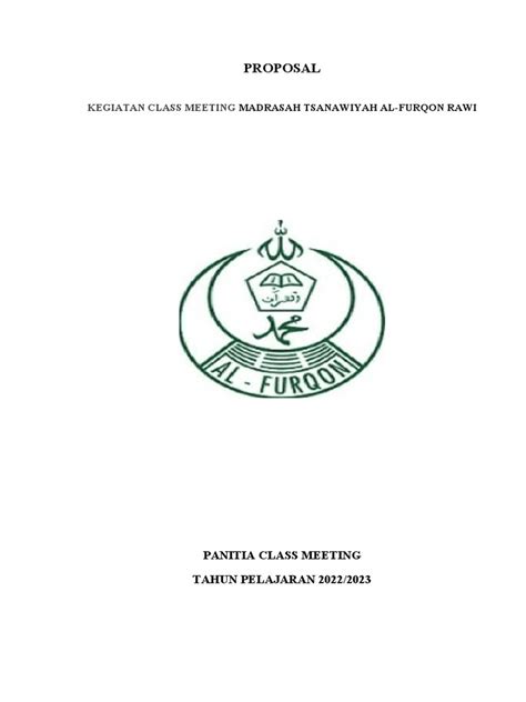 Proposal Class Meeting 2023 Pdf