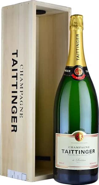 Taittinger Brut Reserve Nv Champagne Jeroboam Litre In Wood Box Drin