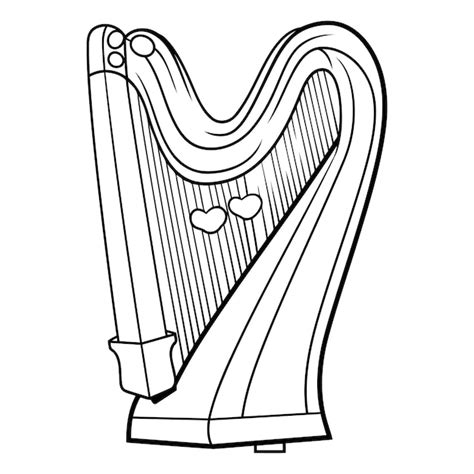 Premium Vector Harp Icon Outline Illustration Of Harp Vector Icon For Web