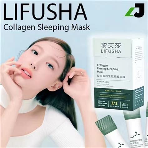 LIFUSHA 20Pcs Collagen Gelly Sleep Face Mask Firm Skin Moisturizing Oil