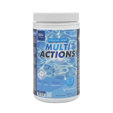 Aqualux Chlore Multi Actions Galet 1kg Hexagon Piscine