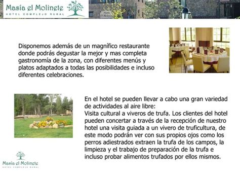 HOTELES PARA IR CON NIÑOS EN MORA DE RUBIELOS MASIA ELMOLINETE PPT