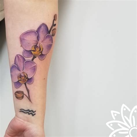 Beautiful Orchid Tattoo Design