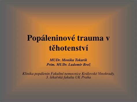 PPT Popáleninové trauma v těhotenství PowerPoint Presentation free