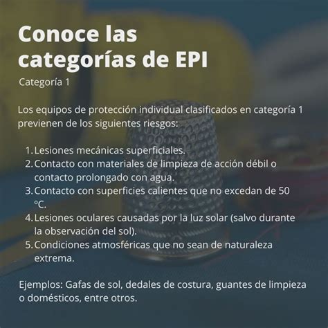 Tipos De Epi Según Sus Categorías Cursos Marcado Ce Omologic