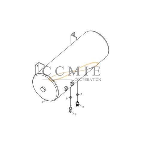 China 402100371 Air Storage Cylinder XCMG WZ30 25 Backhoe Loader Parts