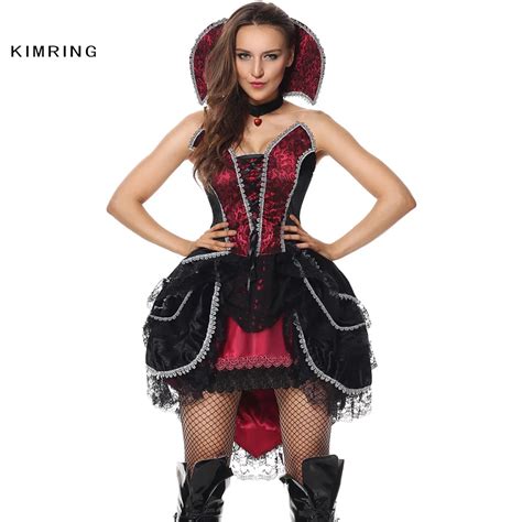 Kimring Sexy Deluxe Vampire Vixen Halloween Costume Cosplay Costume Dress Adult Europe Vampire