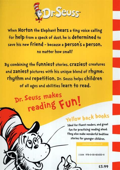 Horton Hears A Who Dr Seuss Makes Reading Fun