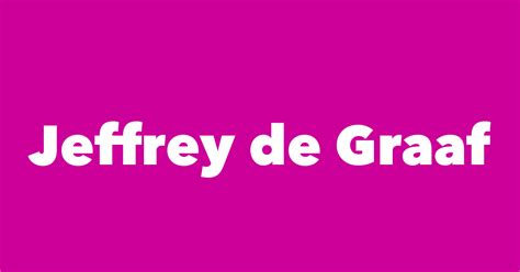 Jeffrey de Graaf - Spouse, Children, Birthday & More