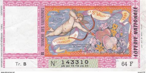 Billetes de Lotería LOTERIE NATIONALE 1966 SAINT VALENTIN