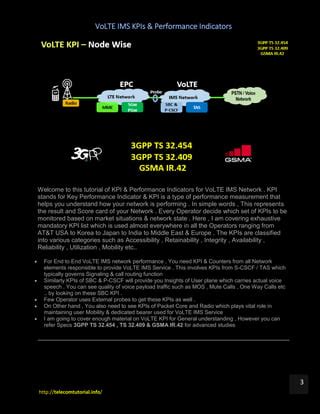 VoLTE KPI Performance Explained PDF