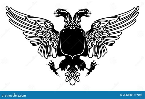 Eagle Heraldry Coat Of Arms Cartoon Vector | CartoonDealer.com #65068647