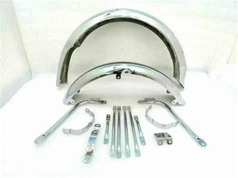 Bsa A A Super Rocket Gold Star Chrome Mudguard Set With Stays Brand