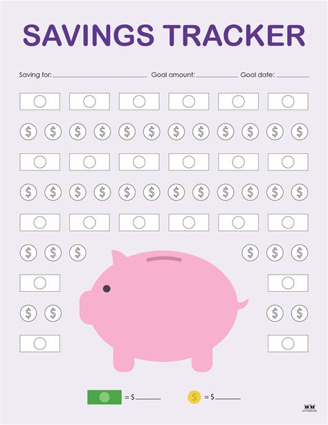 Free Savings Tracker Print Out