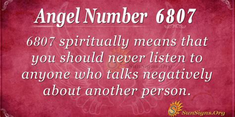 Angel Number 6807 Meaning Smartness And Sacrifice Sunsignsorg