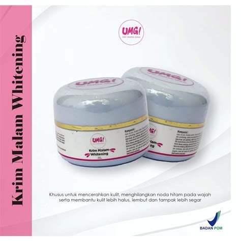 Jual UMG Ulti Matte Glow 10GRAM Night Cream Whitening Or Flek