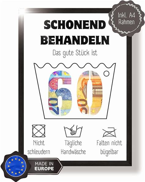 BoHappy Geldgeschenk Geburtstagskarte Zum 60 Geburtstag Geschenke