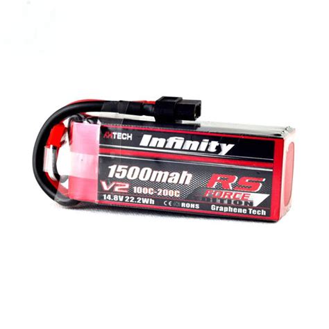 AHTECH Infinity 1500mAh V2 100 200C 14 8V 4S1P RC Battery