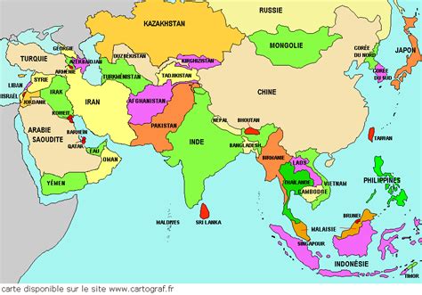 Carte Des Continents L Asie Page 2