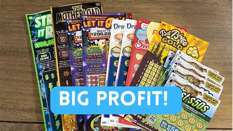 I WON On The 4 Biggest Tickets Big Profit On 130 Scratch Off Ticket