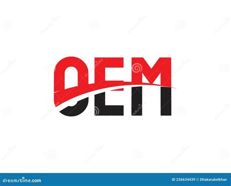 Oem Letter Initial Logo Design Vector Illustration Stock Vector