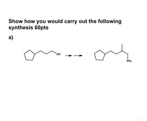 Solved Show How You Would Carry Out The Following Synthesis Chegg