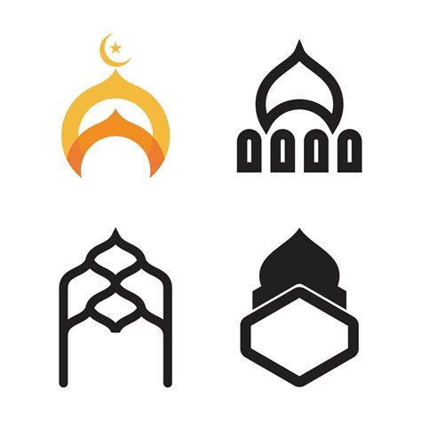 Islamic logo, Mosque 7155893 Vector Art at Vecteezy