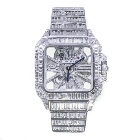 Cartier Santos Skeleton Large VVS Diamond Set Cagau 49 OFF