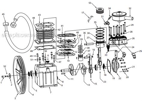 Campbell Hausfeld Speedaire Two-Stage Air Compressor Pump | 3VB59 | eReplacementParts.com