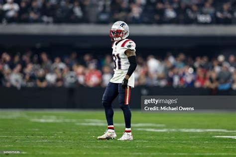 Jonathan Jones Of The New England Patriots Looks On During An Nfl