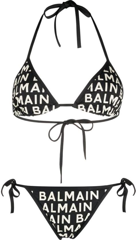 Balmain Logo Triangle Bikini Shopstyle Two Piece Swimsuits