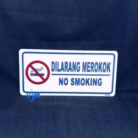 Jual Plat Akrilik Tulisan Dilarang Merokok Sign Label Acrylic Dilarang