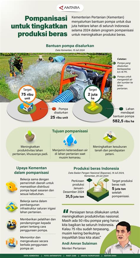 Pompanisasi Untuk Peningkatan Produksi Beras Infografik ANTARA News