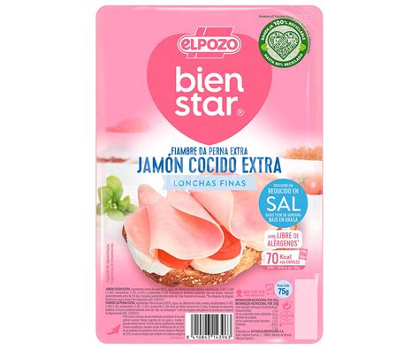 Elpozo Bienstar Jam N Cocido Extra Bajo En Grasa Reducido En Sal En