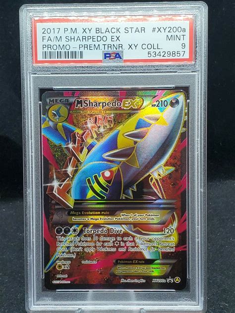 Mavin | Pokemon card XY Premium Coll. Promo M Sharpedo EX Full Art XY200a PSA 9 Mint