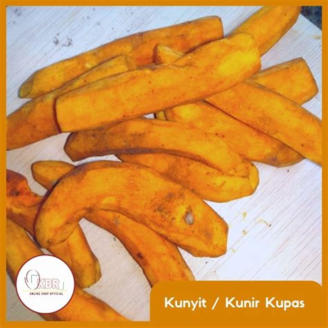 Jual Kunyit Kupas Kunir Kuning Kupas Tanpa Kulit 1kg Shopee