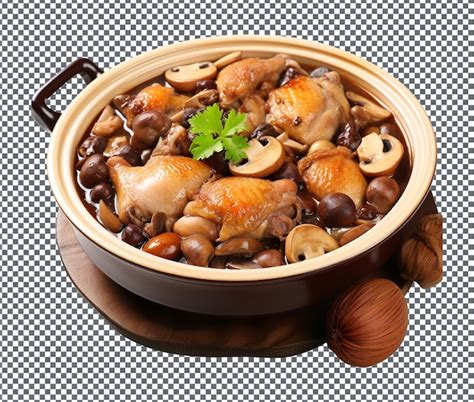 Premium Psd Yummy And Delicious Braised Chicken Isolated On