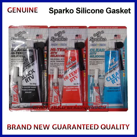 Original Sparko Silicone Rubber Gasket Maker Hi Temp Rtv G Oz