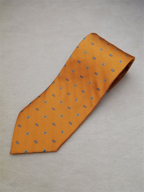 ERMENEGILDO ZEGNA Silk Tie Geometric Pattern Necktie Formal Statement