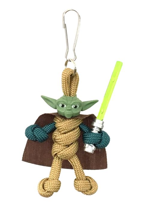 Yoda Star Wars Paracord Keychain with Lightsaber Zipper Pull | Etsy