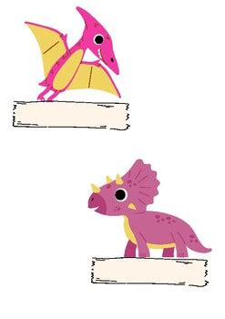 Dinosaur Name Tags by Juliann Manka | TPT